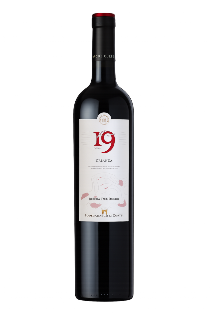 Botella de vino Hoyo 19 presentada por ISALVA