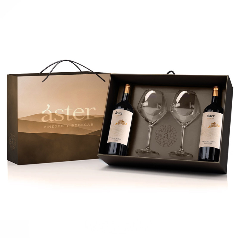 Áster 2021 — estuche de 2 botellas y 2 copas