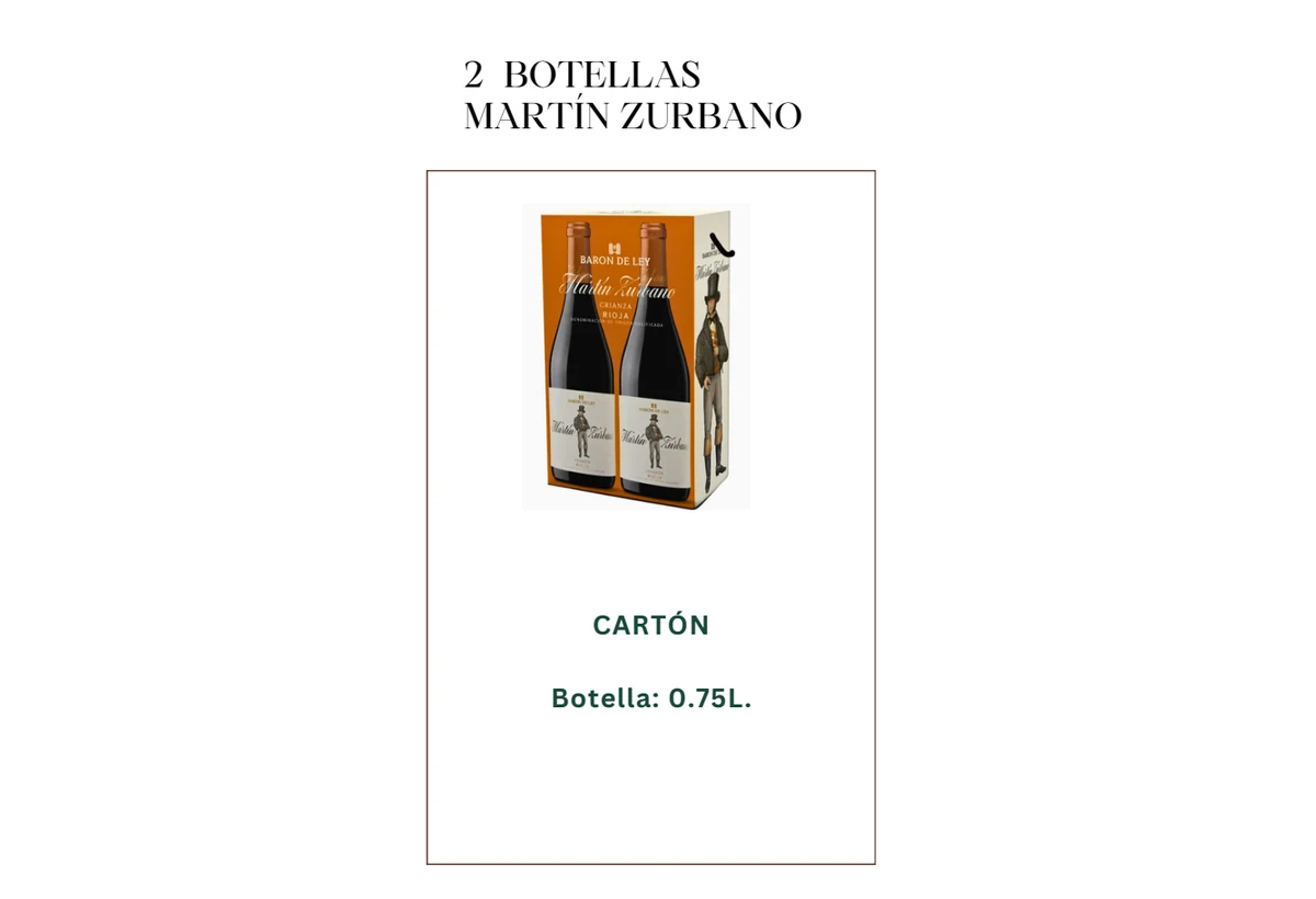 Estuche Martín Zurbano Crianza - 2 botellas 750 ml