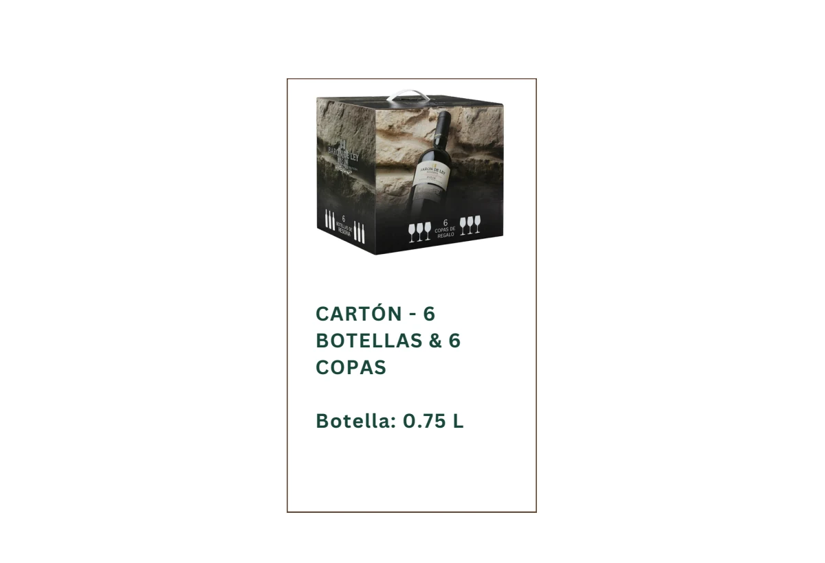 Estuche Barón de Ley - 6 botellas y 6 copas