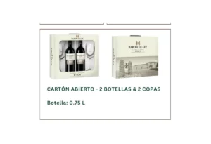 Estuche Barón de Ley - 2 botellas y 2 copas