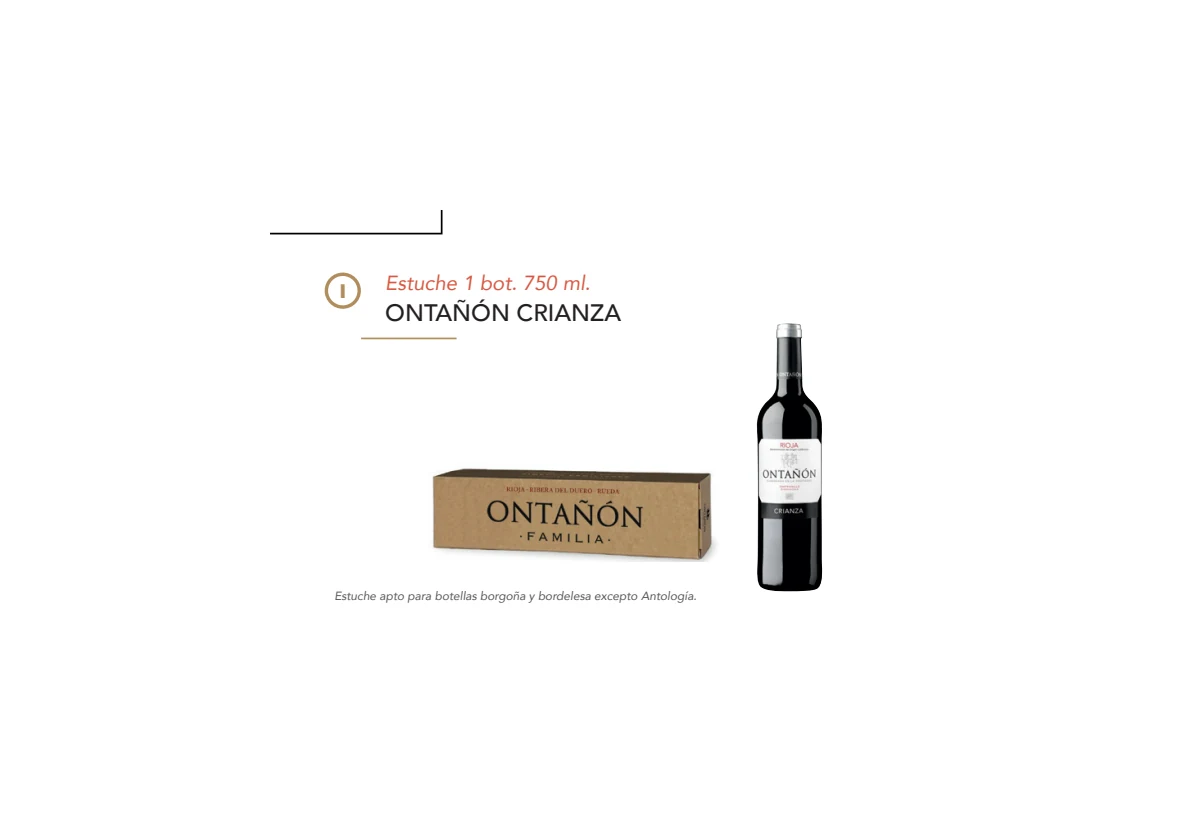 Estuche Ontañón Crianza - 1 botella 750 ml