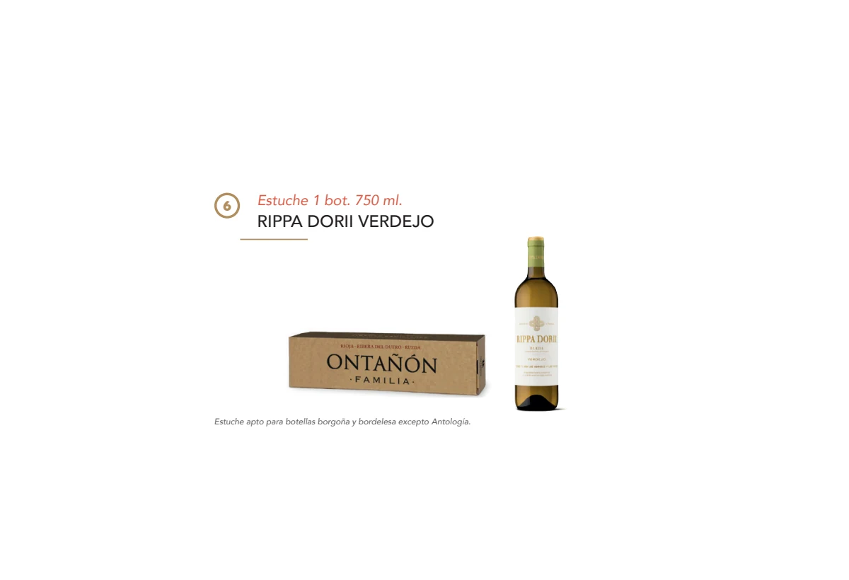 Estuche Rippa Dorii Verdejo - 1 botella 750 ml