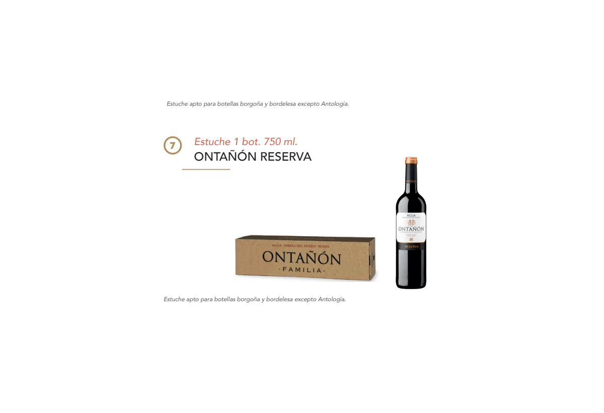 Estuche Ontañón Reserva - 1 botella 750 ml