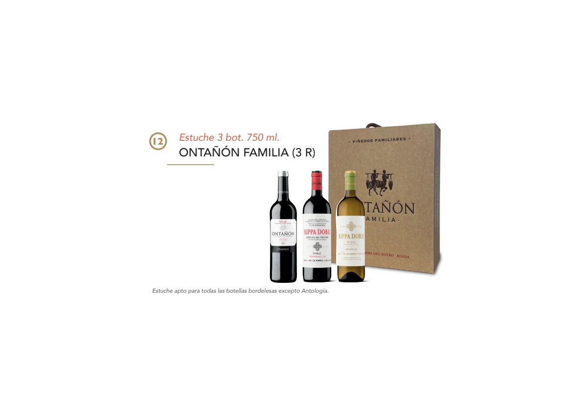 Estuche Ontañón Familia 3R - 3 botellas 750 ml