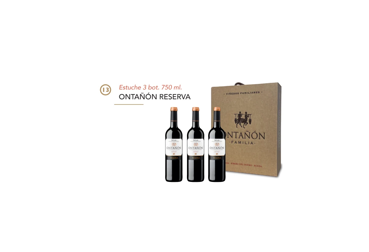 Estuche Ontañón Reserva - 3 botellas 750 ml