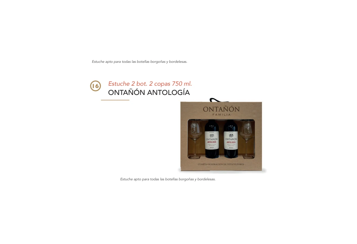 Estuche Ontañón Antología - 2 botellas y 2 copas
