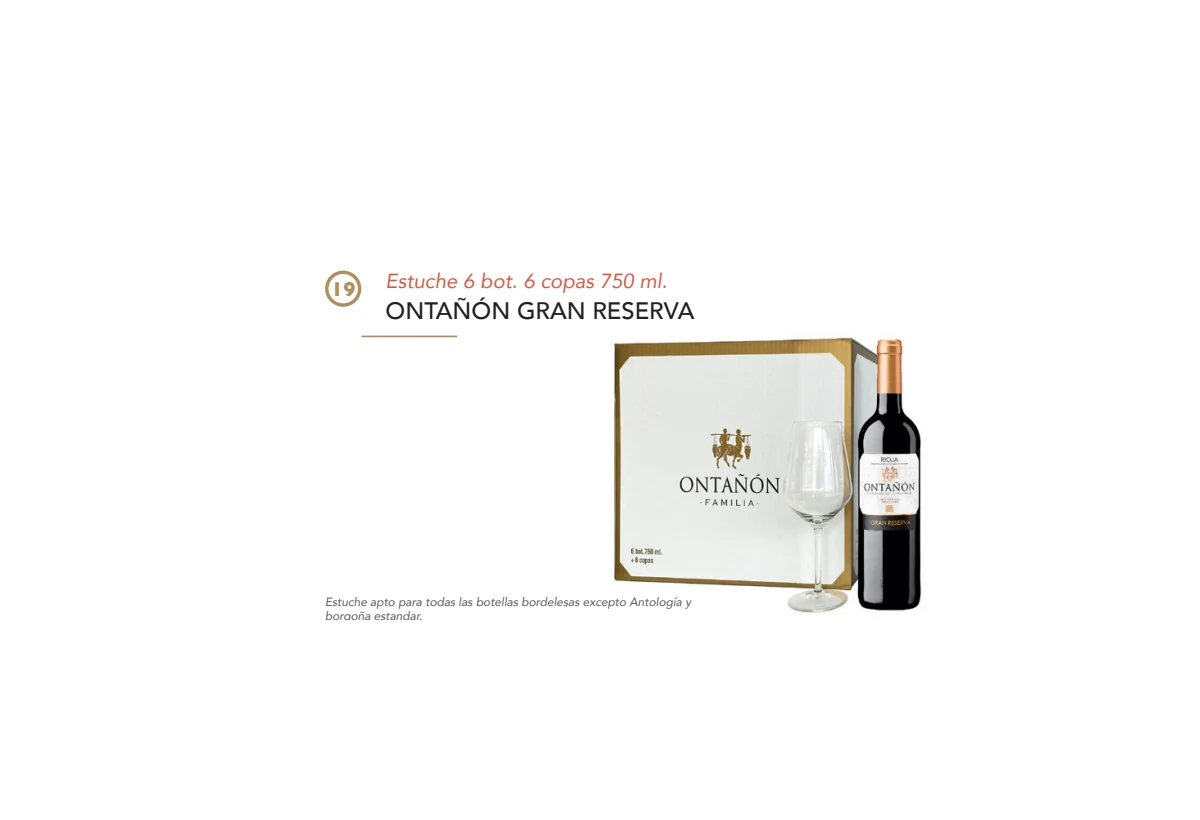 Estuche Ontañón Gran Reserva - 6 botellas y 6 copas