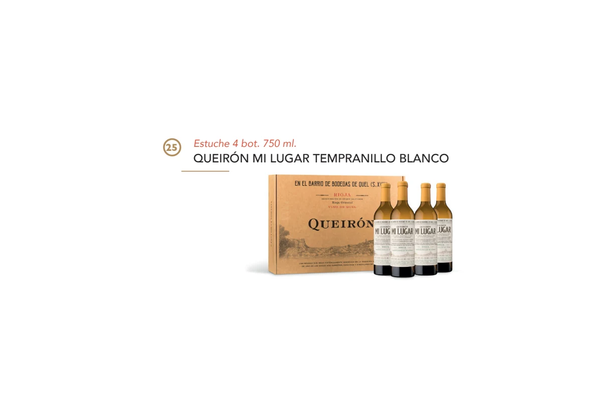Estuche Queirón Mi Lugar Tempranillo Blanco - 4 botellas 750 ml