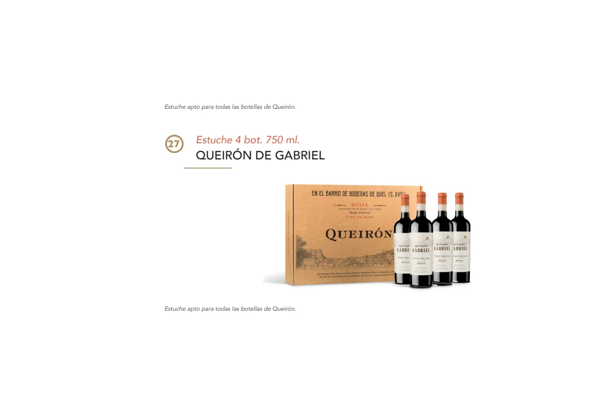Estuche Queirón de Gabriel - 4 botellas 750 ml